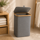 Cesto Roupa Bambu Grey 45cm
