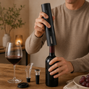 Kit Saca Rolhas Automático Abridor De Vinho Garrafa