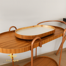 Bandeja Espelhada Decorativa Mesa Bar Aparado 50X30CM