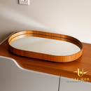 Bandeja Espelhada Decorativa Mesa Bar Aparado 50X30CM