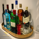 Bandeja Espelhada Decorativa Mesa Bar Aparado 50X30CM