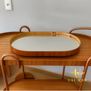 Bandeja Espelhada Decorativa Mesa Bar Aparado 50X30CM