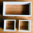 kit de 3 Nichos Retangular Decoração Quarto, Cozinha, Sala, Banheiro MDF 15mm BRANCO